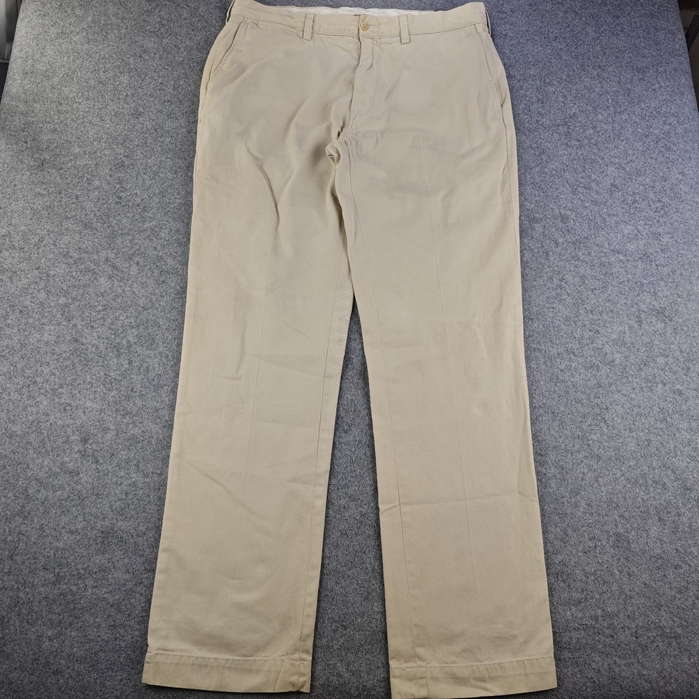 Polo Ralph Lauren Chino Pants Mens 36x34 Classic Fit Beige Straight Leg Cotton